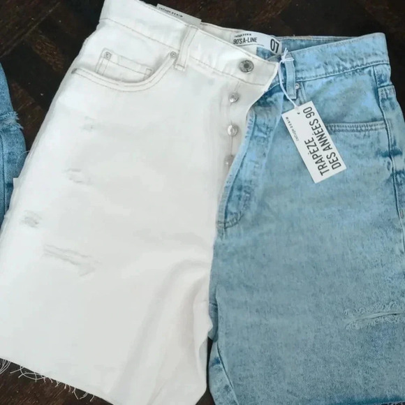 Bundle of 2 NEW Refuge Denim Vintage 90's style Shorts size 7 - Picture 2 of 3